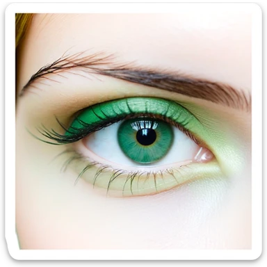 Uma garota branca de olhos verde-escuros, profundos e expressivos, carrega um brilho enigmático no olhar. Seu cabelo castanho escuro cai com naturalidade, emoldurando um rosto de traços maduros e serenos. Um leve sorriso repousa nos lábios, transmitindo calma e confiança. Ela veste uma camisa preta, simples e elegante, que realça sua presença discreta, porém marcante.

 sticker