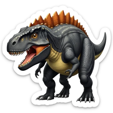 Black giganotosaurus  sticker