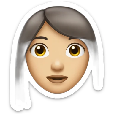 dark-brown-long-hair-fringe-girl-with-black-eyes Download emoji sticker