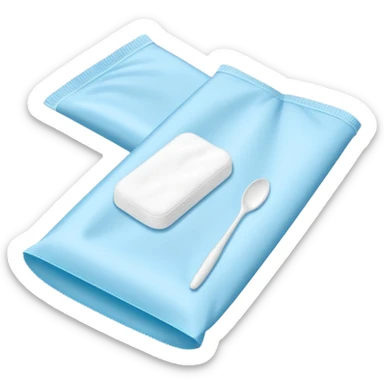 disposable gloves, cotton pads and swabs lying on a table sticker