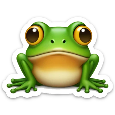 frog with mandarin  sticker