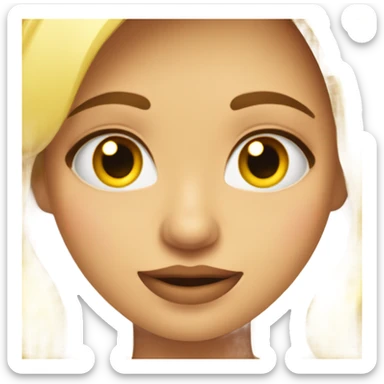 Chica rubia de ojos amarillos con pestañas onduladas bebé sticker