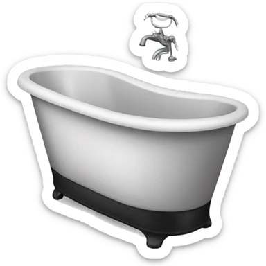 black bathtub sticker