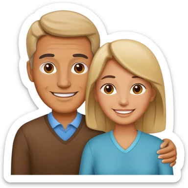 two parents mom and dad sticker