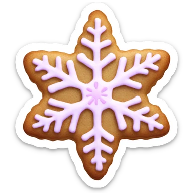 pink snowflake cookie  sticker