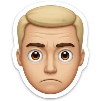 Fed up emoji face sticker