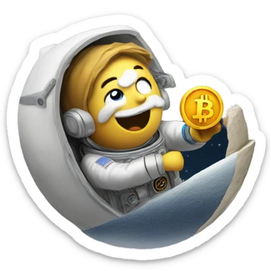 BTC to the moon! sticker