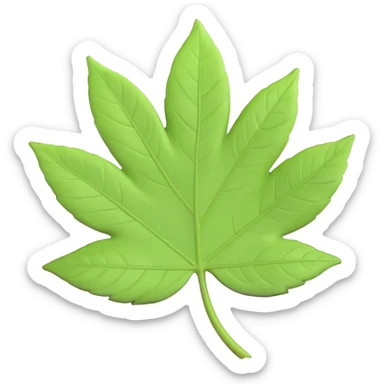 A single fresh green leaf lying on top of soil or ground. Natural lighting, soft shadows sticker
