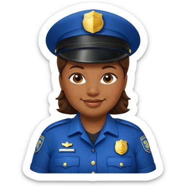 Fat female police officer sticker