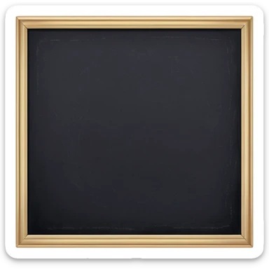 Pastel pink chalkboard with black matte board, gold frame, luxury aesthetic sticker