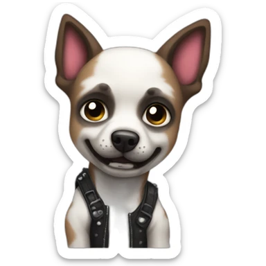 cute misfits punk dog sticker