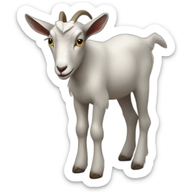 Goat nibbling on someone s pants sticker