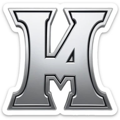 western style graffiti connected BLK letters with metallic silver outline, transparent background, only the letters visible, simple design for Discord sticker