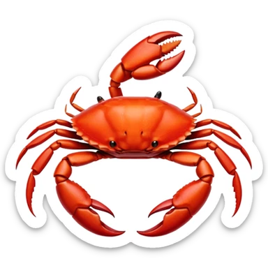 a crab claw, vibrant, simple, clear sticker