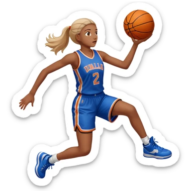 Basketball dunk girl sticker