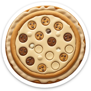 White chocolate chip chips ahoy cookie no face less pizza shaped sticker
