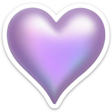 pastel lilac-colored iridescent heart sticker