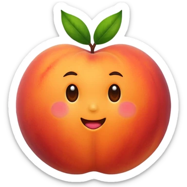 Peach sticker