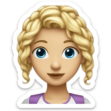 blueeyed italian girl sticker