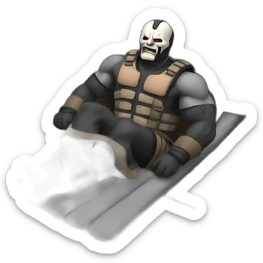 Bane on a raft sticker