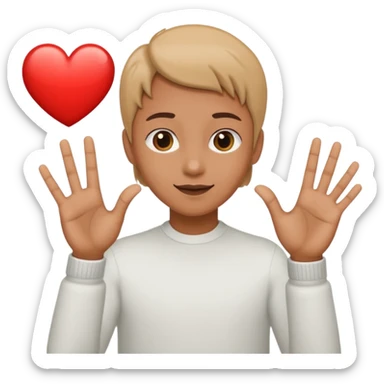 Bts hand pose and heart place mid of fingers sticker