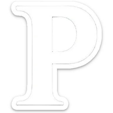 i want p logo whit started e sticker