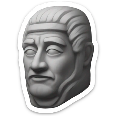 generate an emoji of the rosetta stone in the exact shape of it and engravings sticker