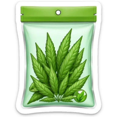 weed bud pack zip transparent sticker