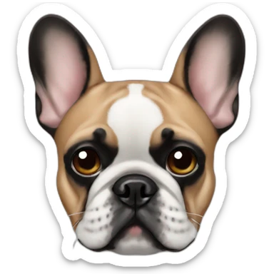 fawn french bulldog black mask sticker