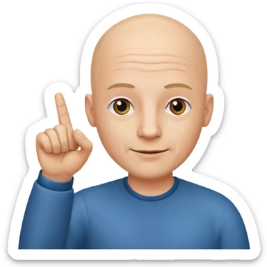 AVATAR DE UM CARECA COM O DEDO LEVANTADO DANDO LEGAL sticker