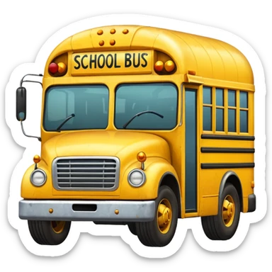 a school bus with bomboclat on it sticker