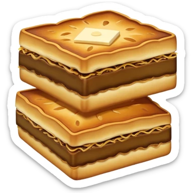 martabak manis-cinematic-realistic-martabak manis-dish-emoji,-depicted-as-a-single,-square-slice-of-sweet,-thick-martabak manis-with-a-rich,-indulgent-filling,-rendered-with-detailed-textures-and-vibrant,-appetizing-lighting sticker