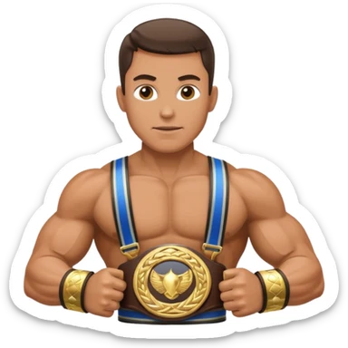 ufc champ 2 belt at man sticker