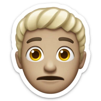 Quero a misturado emoji triste com decepção  sticker