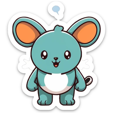 overwhelmed character with steam coming out of ears sticker