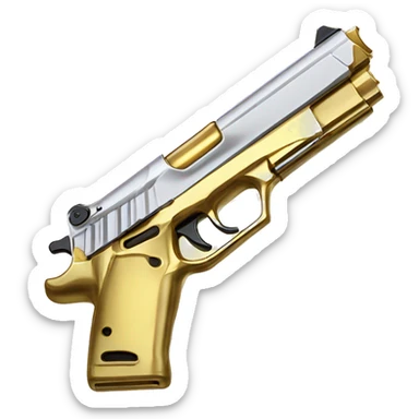 50 caliber gold plated desert deagle pistols sticker