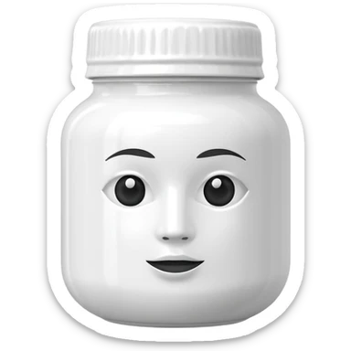We need a new emoji representing a hair mask jar. It should look like a beauty or hair care product container (similar to a cream jar or tub), without any face, eyes, or expressions. Just the product itself, simple and clean, so people can use it when talking about hair care routines. sticker