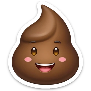 playful poop and pee drop duo, both smiling sticker