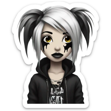 “Emo trap” graffiti goth punk sticker