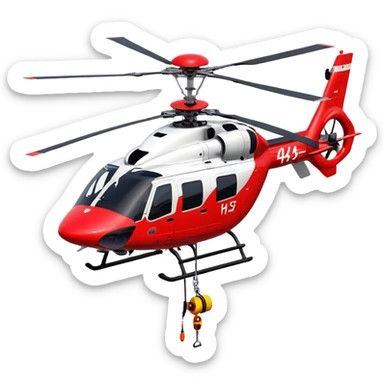 Rescue Helicopter - Airbus H145 (Model Year: 2021) (Iconic colour: Red with white) sticker