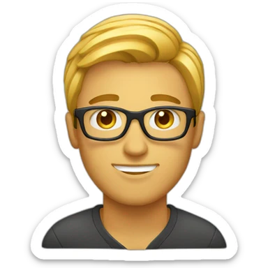 male copywriter sticker