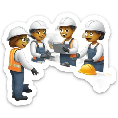 factory workers sticker