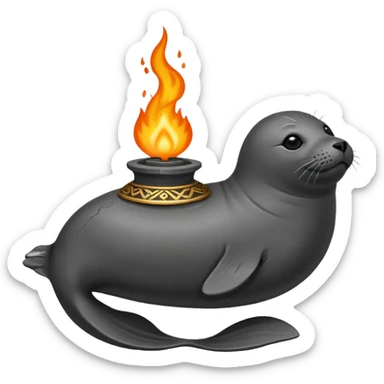 Seal oil lamp (qulliq), Inuits sticker