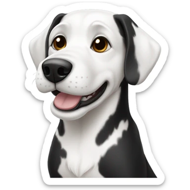 Dog white and black sticker