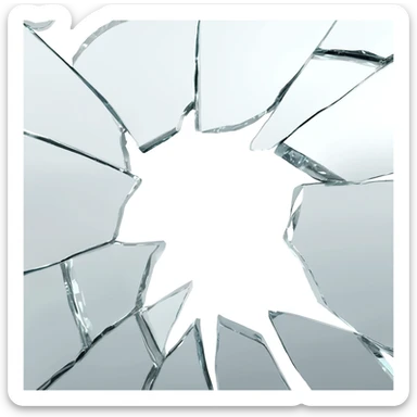 Shatter piece of Glass sticker