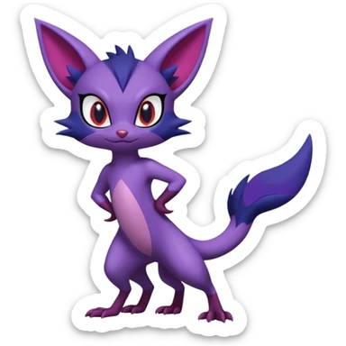  Noibat-Sneasel-Purrloin-Fakémon-hybrid-creature (full body)  sticker