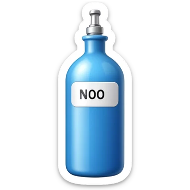 a bottle of Nitrous oxide or NOS blue with vry persie detail sticker