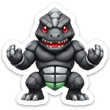 Coalossal-Rhypherior-Onix-Pokémon-fusion, full body sticker