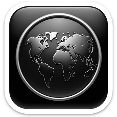 black world wide web icon sticker