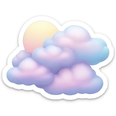 Pastel clouds  sticker
